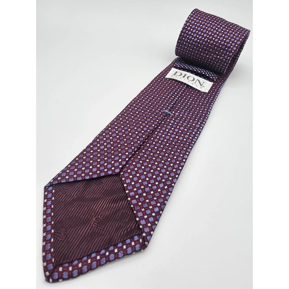 Dion Heritage Multicolor 100% Italian Silk Made in Canada Neck Tie 58